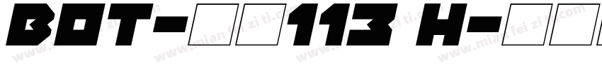 BOT-大髭113 H字体转换